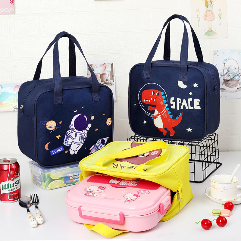 Cartoon Primary School Student Lunch Box Bag Thickened Children's Waterproof Large Lunch Lunch Bag