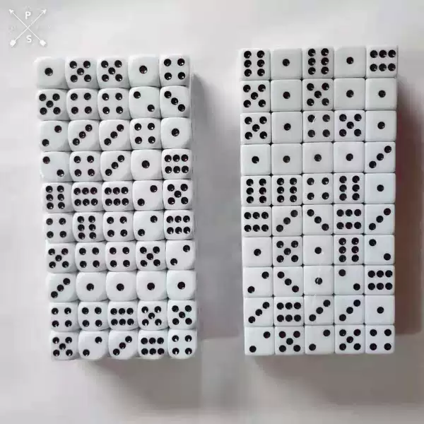 Wholesale spot 16mm New material right angle rounded white black dot dice color sieve throw
