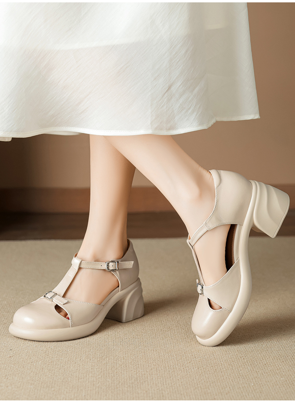 Sandal cao gót nữ mũi nhọn bít đế dày gót 6 cm phong cách đơn giản — đen chi tiết 14