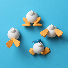Duck PP Magnetic Refrigerator Magnet Cartoon Cute Magnet Magnetic Tile Iron Magnet Car Air Vent Decor Ornament Accessory