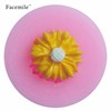 Three dimensional silica gel fondant contains rose, silicone mold, flowered
