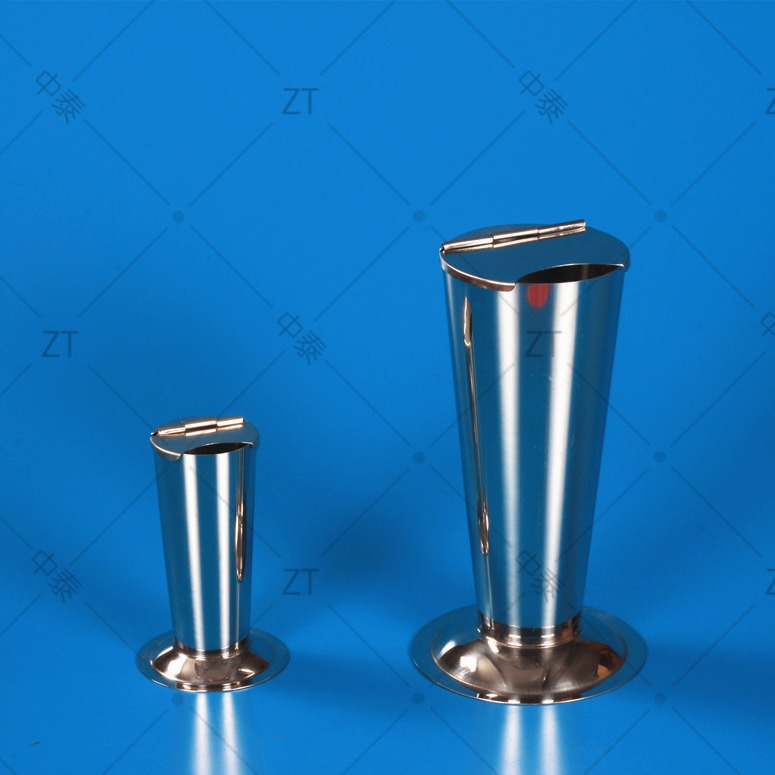 不锈钢镊子筒 带盖倒锥型 泡镊筒 （大中小）镊子桶