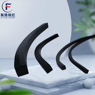 Black Hard and Oil-Resistant Rubber Solid Square Flat Strip Customized Waterproof and Shock-Absorbing Square Anti-Collision Silicone Gasket Sealing Strip