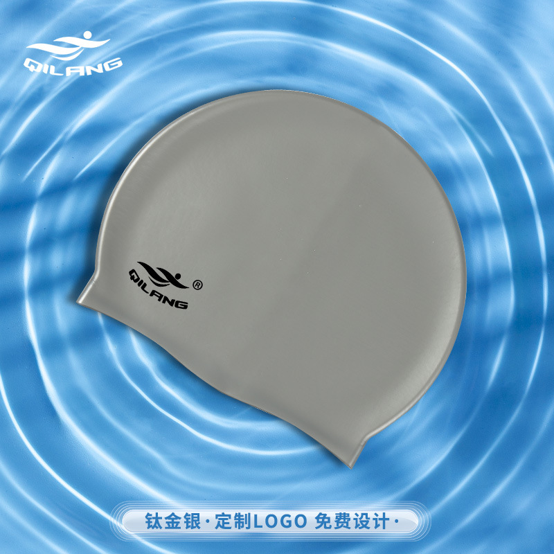 Sombreras de baño de silicona para adultos y niños personalizadas con logotipo de tamaño para hombres y mujeres impermeables para proteger los oídos sin estrangular la cabeza gorra de baño de alta elasticidad
