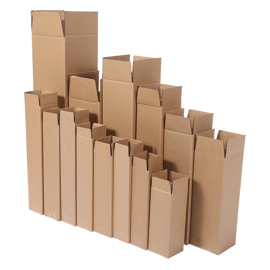 Caja de embalaje de paraguas Caja de cartón larga Caja de papel de tira larga engrosada y dura caja express rectangular Caja de papel corrugado al por mayor
