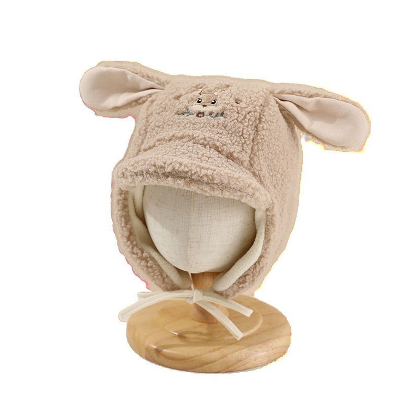Sombrero de bebé invierno lindo conejo caliente gorra de peluche gruesa para niños y niñas gorra de pelo para niños
