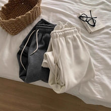 冬季小暖炉加厚羊羔绒束脚卫裤女士气质通勤宽松韩版休闲哈伦裤