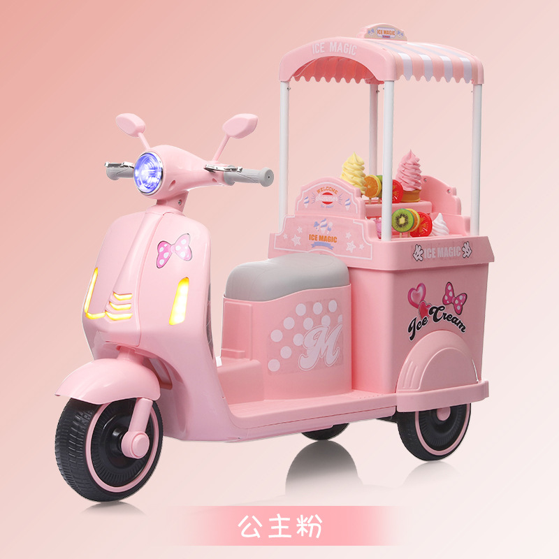 Hielo eléctrico para niños triciclo para niños niños niñas coche de juguete recargable control remoto de música iluminación