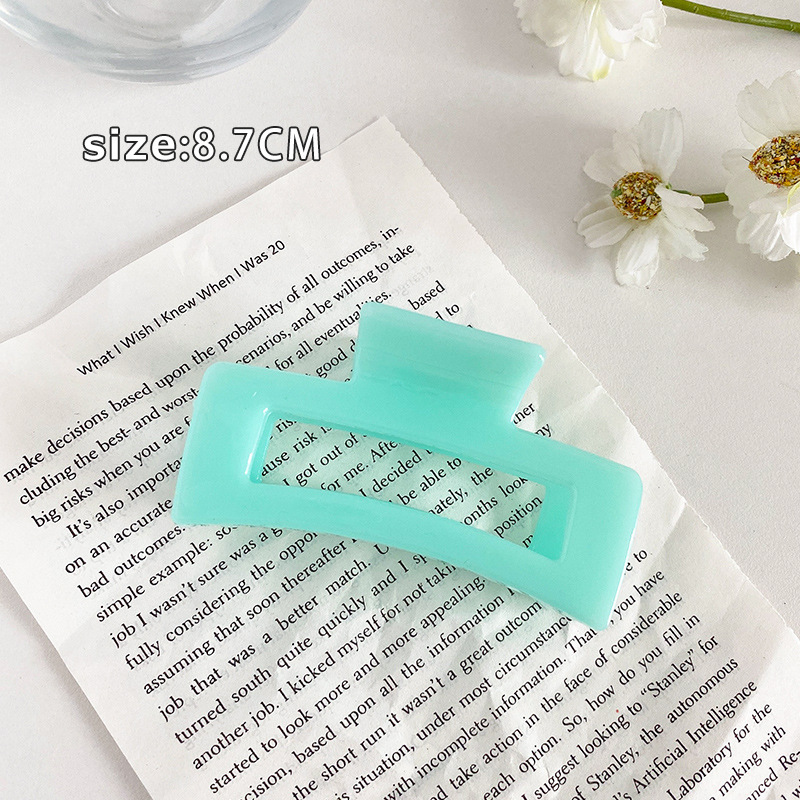 Tocado con clip cuadrado de Maillard, elegante coreano francés, retro, clip de tiburón, red, temperamento rojo, pinza para el cabello, accesorios para el cabello