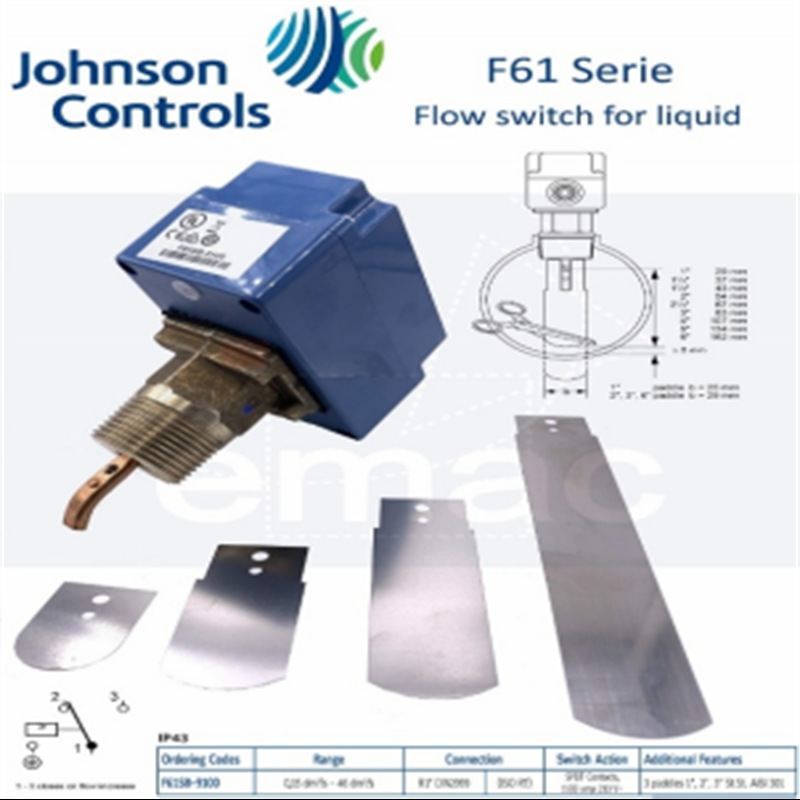 F61TB-9100江森流量开关WFS-1001-H-25霍尼韦尔YKC-25 FQS-U30G