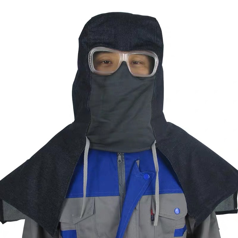 扛水泥披肩帽防尘男女装卸搬运打磨扛包披肩帽秋收庄稼防晒披肩帽