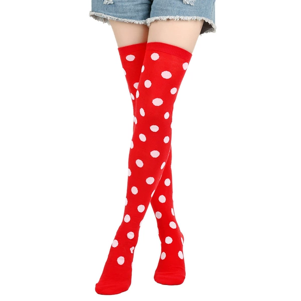 White dot/red socks 1