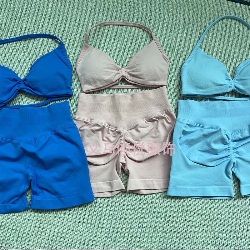 DFYNE AliExpress TK Venta caliente Sujetador pequeño Pantalones cortos Traje de pantalones Yoga Fitness Deportes Casual Traje transpirable
