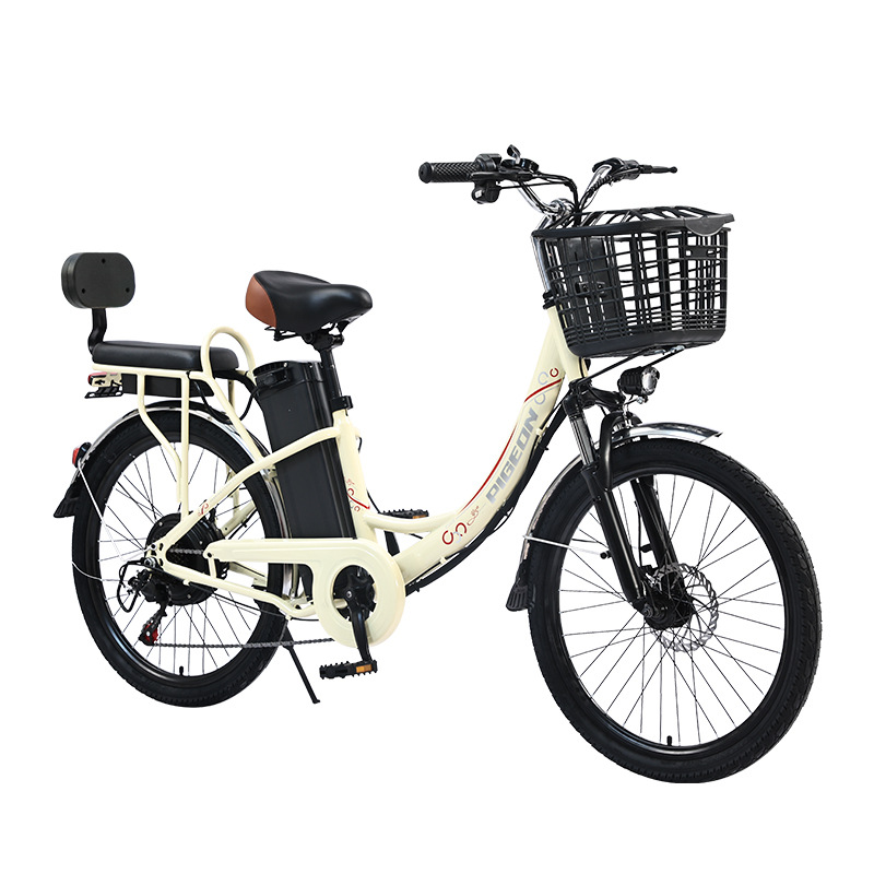 Flying Pigeon Nuevo estándar nacional Batería de litio Bicicleta eléctrica para adultos, ligero, de velocidad variable, pedal de ocio, scooter para ancianos, coche de batería