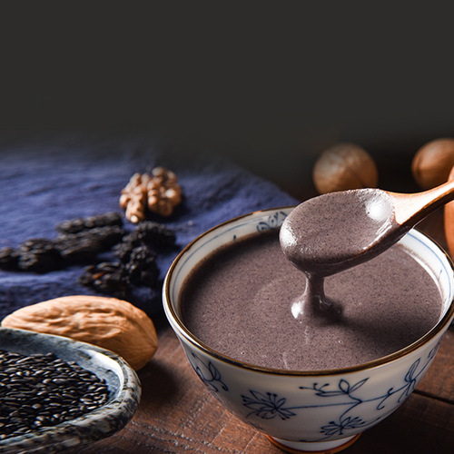 Our Wugufang black sesame and walnut powder 500g/can big black can meal replacement powder black sesame powder and walnut powder meal replacement