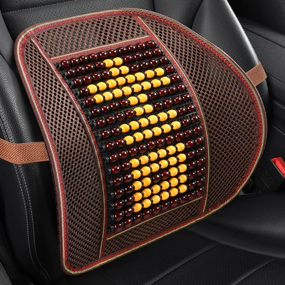 Waist support Cushion Driving Waist Support Artifact Seat - good-luck-1-piece-of-lumbar-support-maple-wood-beads3d-meshbreathable-and-comfortable