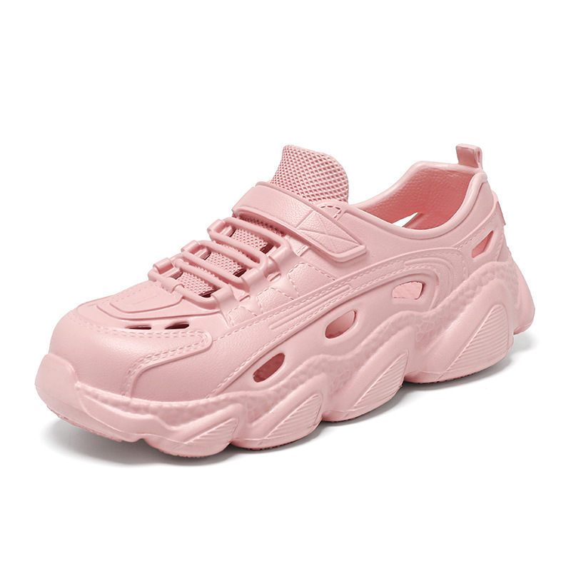 2024 sandalias de playa ligeras de verano zapatos con agujeros transpirables transfronterizos zapatos de mujer huecos zapatos blancos casuales perezosos transpirables