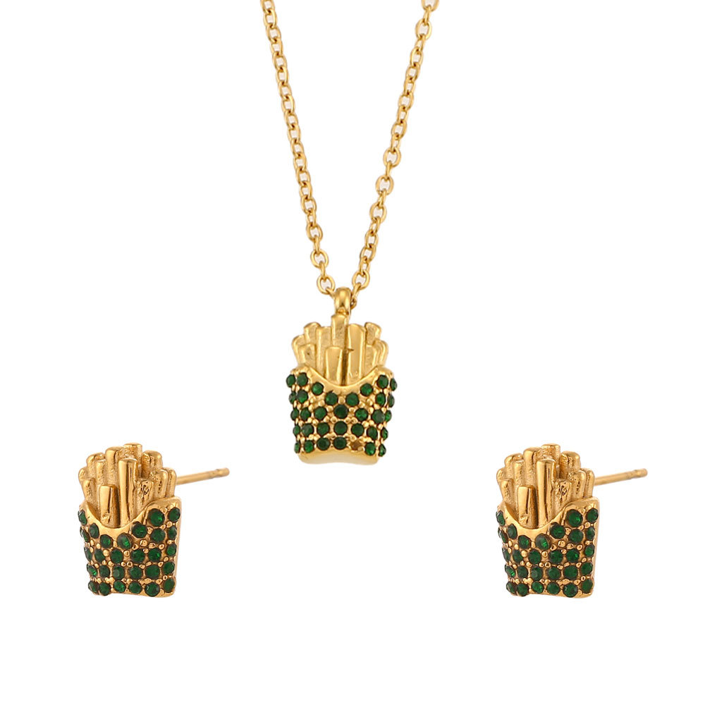 Novelty Geometric Stainless Steel Plating Zircon Pendant Necklace_colorza_7