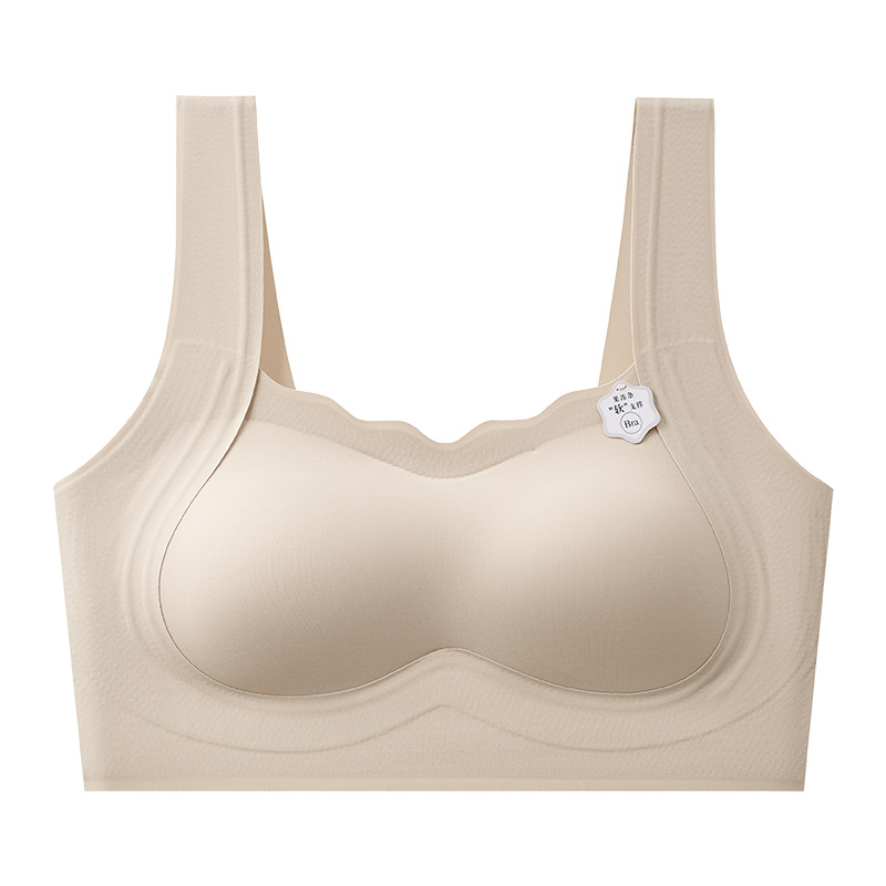 Ropa interior de recolección de espalda hermosa que no deja marcas, posavasos fijos, levantamiento, chaleco anti-caída, sujetador para dormir sin anillo de acero para mujer