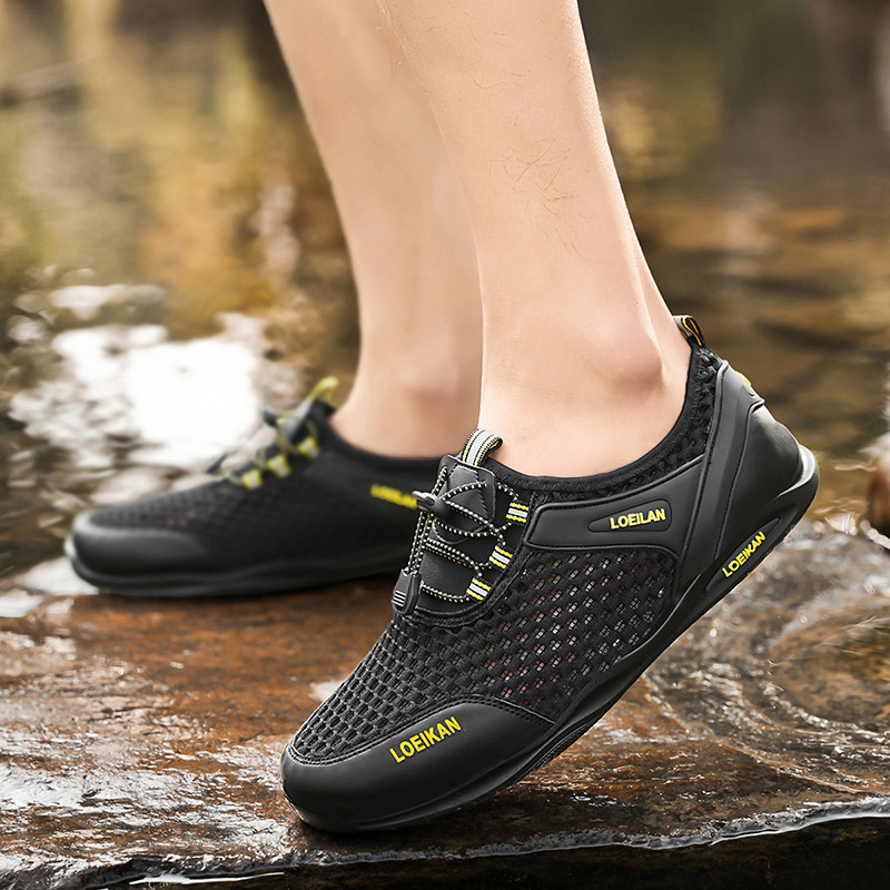 Sandalias, zapatos de senderismo al aire libre para hombres, zapatos deportivos ligeros y transpirables de verano, zapatos de malla para hombres, zapatos de vadeo, una generación