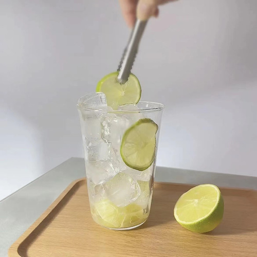 Ins heat-resistant high-borosilicate glass cups for milk tea and coffee shops, Japanese-style transparent water cups, simple juice and milk cups