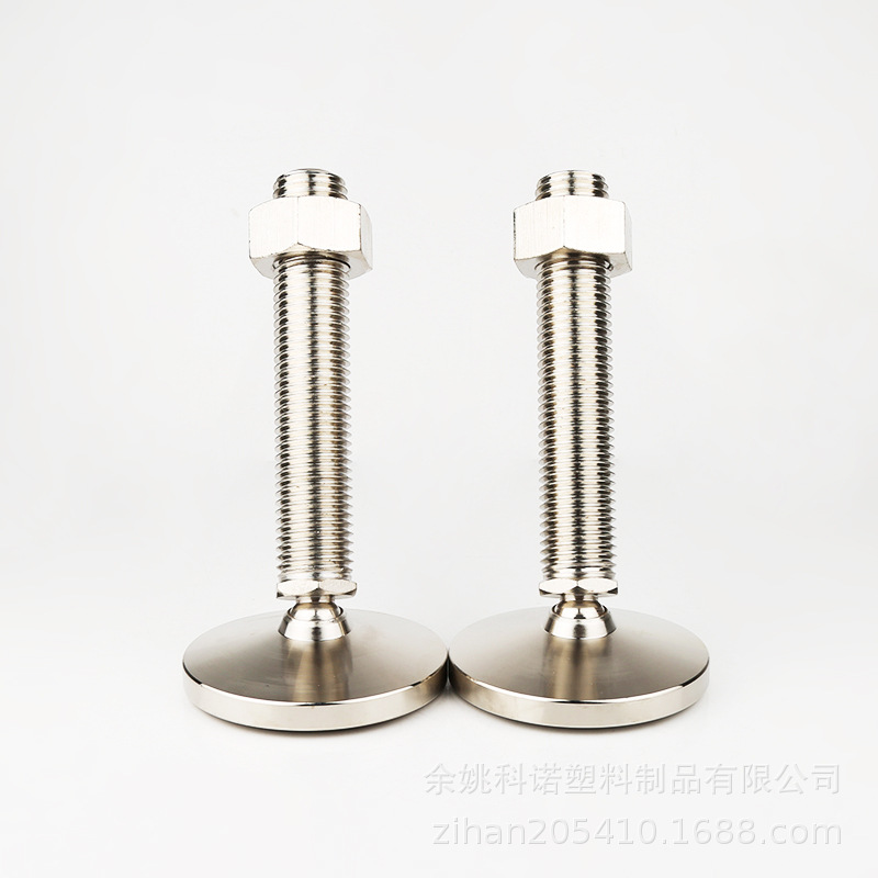 M36全碳钢镀镍底座带防震功能调节脚,重型机器设备调整支撑地脚