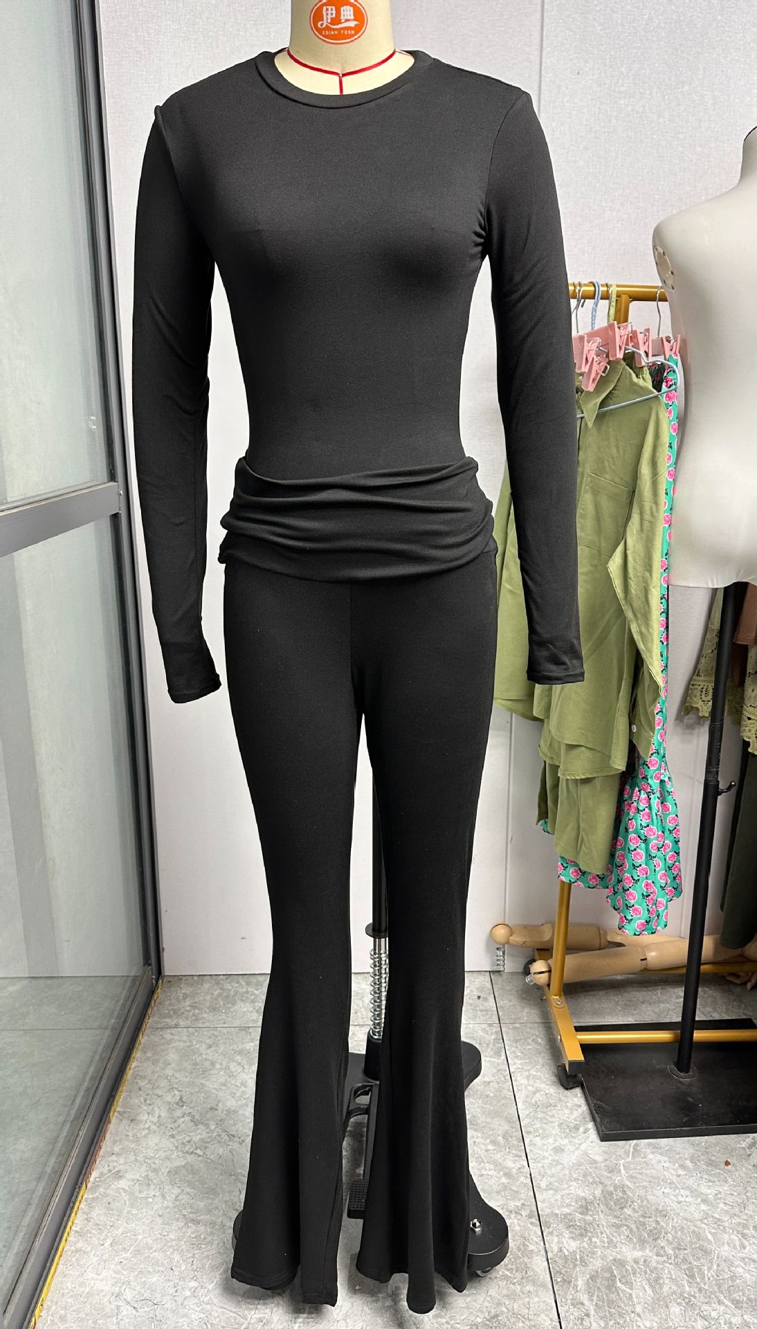 336g Weight Long Sleeve Sleeve Length Spandex, Polyester Fabric Type Pant Co-ord Set Sets Type 2 Pieces Set Quantity Holiday, Daily Occasion Round Neck Neckline Slim Fit Type Solid Color Pattern Summer, Spring Season Women's Gender Streetwear Style Holiday Daily Women's Streetwear Solid Color Spandex Polyester Pant Co-ord Set Pants Sets 1
