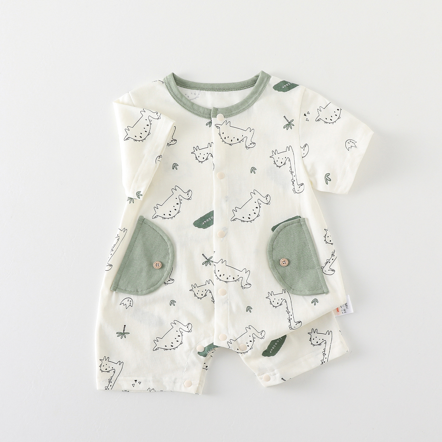 106059819@qq.com 0-18 Months Newborn Romper, Summer Thin Short-sleeved Clothing, Boy Baby Jumpsuit, Fresh And Stylish Outdoor Outfit_voghion.com
