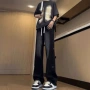 渐变美式秋冬直筒牛仔裤