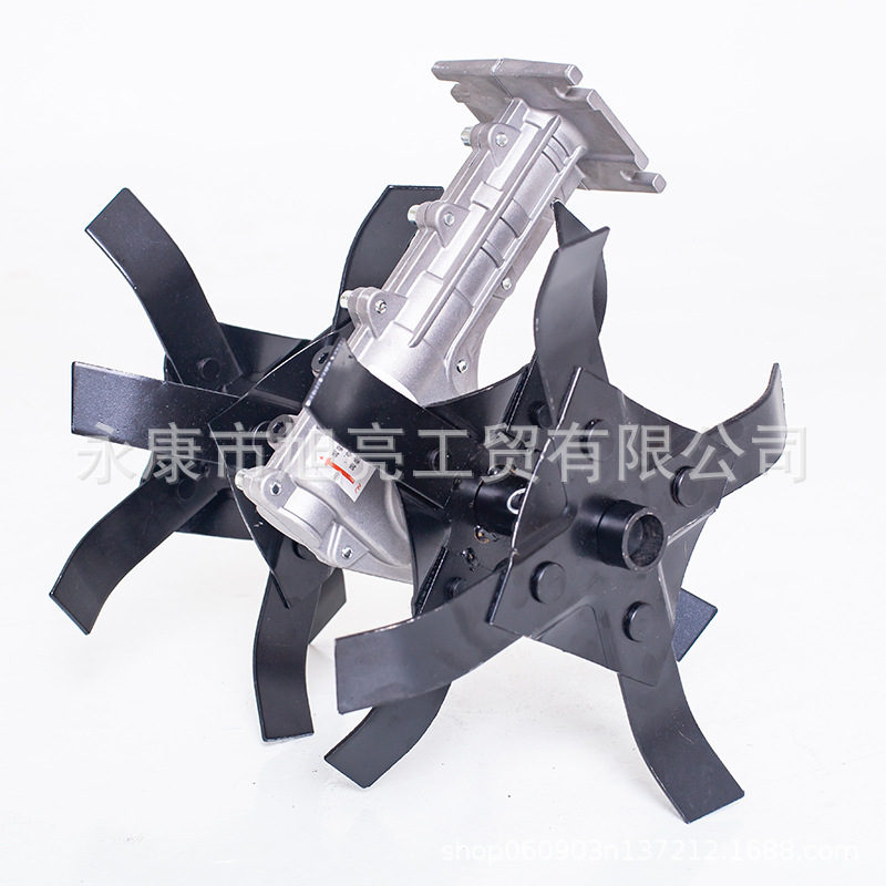 割草机松土轮锄草轮开沟轮斜刀轮刀片小型割草机刀头总成农用配件