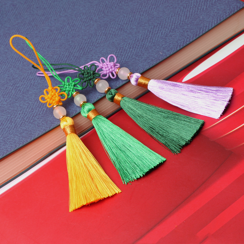 Handwoven Bookmark Tassel Hairpin Pendant Tassel Vintage Miniature Chinese Knot Tassel Decorations—Factory Outlet