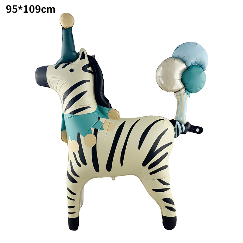 Nuevos globos de animales de circo mate mate parque de atracciones payaso decoración de fiesta de cumpleaños para niños globos de película de aluminio image 10
