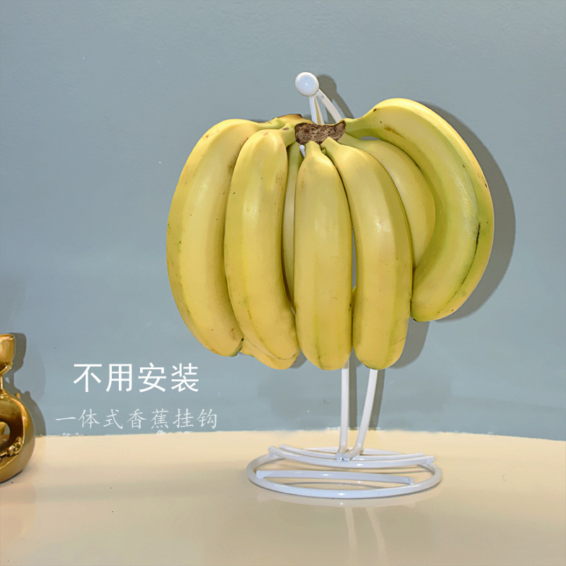 Plato de frutas de hierro forjado gancho de plátano sala de estar casera canasta de frutas de lujo ligera mesa de comedor dulces bocadillos plato