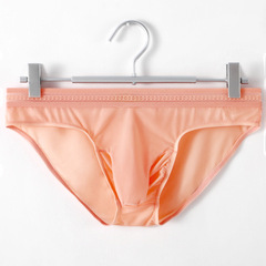 Mesh briefs for men, elephant triangle design, ultra-thin summer ice silk low-rise high elasticity cool and breathable fashionable 1055SJ