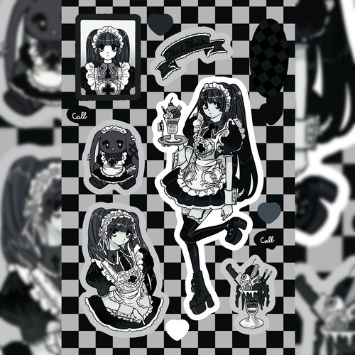 Korean domi sticker book inner page character stickers, ins Korean style goka handmade planner phone case DIY stickers wholesale