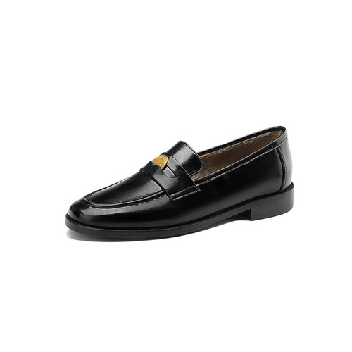 The final style of vintage polished cowhide loafers plus velvet  spring and summer British style genuine leather casual shoes small leather shoes
