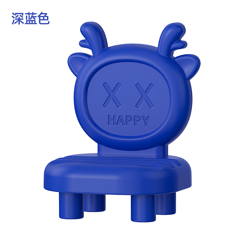 Venta directa de fábrica, regalos promocionales creativos de plástico, silla de dibujos animados, soporte para teléfono móvil de escritorio, soporte para teléfono móvil, se puede imprimir LOGO