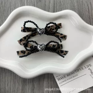 新款芭蕾鞋鞋花饰品蝴蝶结款重工国风串珠饰品配件直孔串珠配饰
