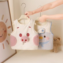 宝宝马甲加厚卡通外出单上衣婴儿无袖小马卦秋冬款保暖坎肩冬装