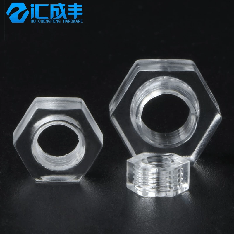 Пластиковая гайка ПК прозрачная шестигранная гайка M3M4M5M6 акриловая винтовая крышка жесткая пластиковая шестигранная гайка