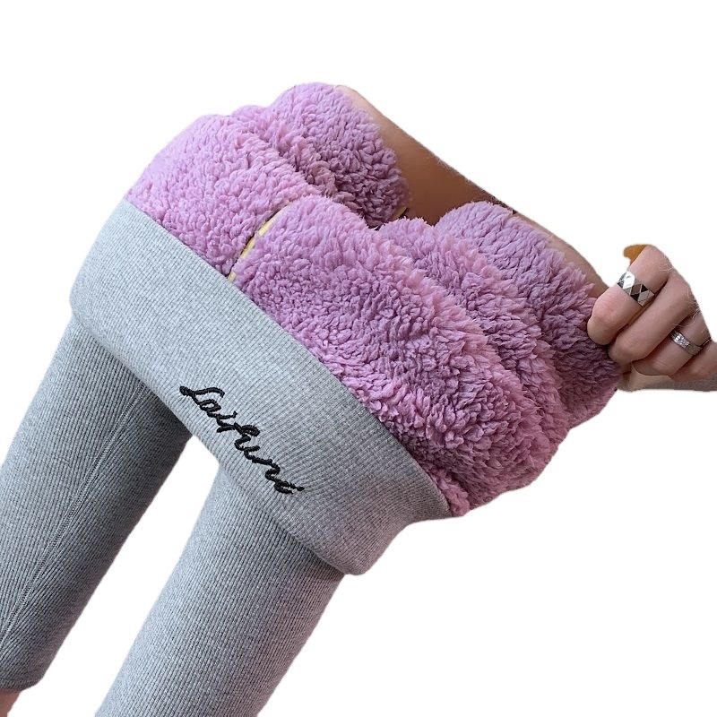 Leggings de terciopelo de nube extra gruesos de calidad cuidadosamente seleccionados para mujer más pantalones térmicos gruesos de terciopelo de cintura alta más pantalones de algodón súper gruesos de gran tamaño al por mayor