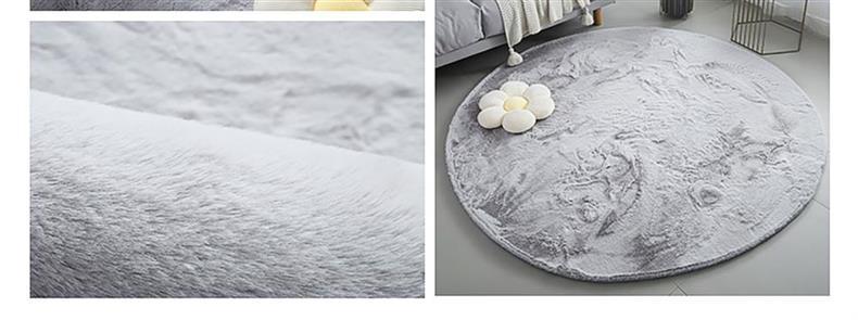 Rabbit Fur Round Carpet Ins Style Accessible Luxury Thickeneded Living Room Coffee Table Blanket Plush Dressing Table Bedroom Bedside Floor Mat