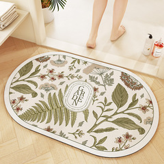 New bathroom absorbent mat, bathroom door diatom mud floor mat, household non-slip mat, toilet thickened quick-drying foot mat