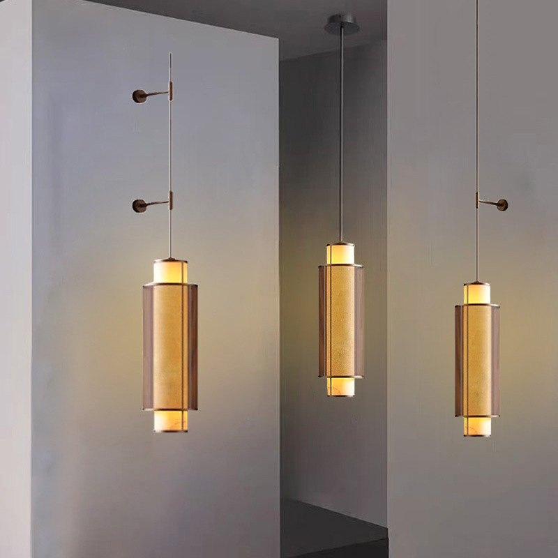 New Chinese Style Wall Lamp Chandelier Imitation Stone Pattern Background Wall Lamp Project Villa Hotel Lobby Corridor Aisle Wall Lamp