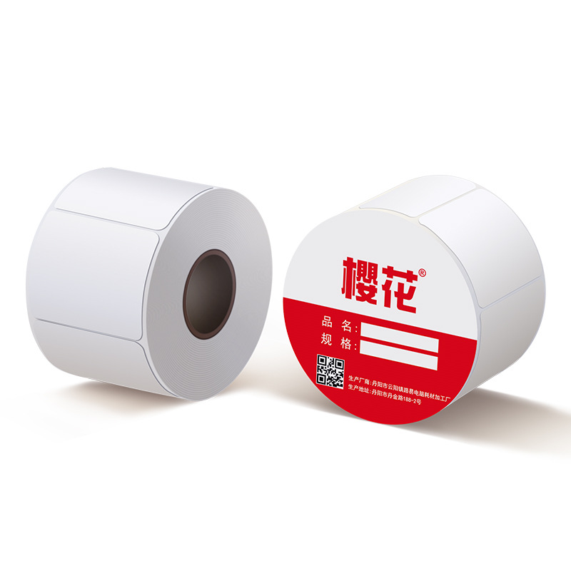 Resistente a bajas temperaturas, papel sintético sensible al calor, pegatinas de etiquetas no desgarradoras 60 * 40 resistente al congelamiento, pegatinas de etiquetas sensibles al calor 40 * 30