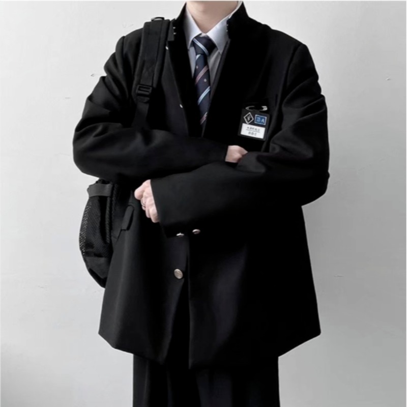 Nuevo traje de Zhongshan uniforme japonés de moda de los hombres sangre caliente Colegio uniforme escolar abrigo occidental estudiante femenino clase uniforme traje de marca