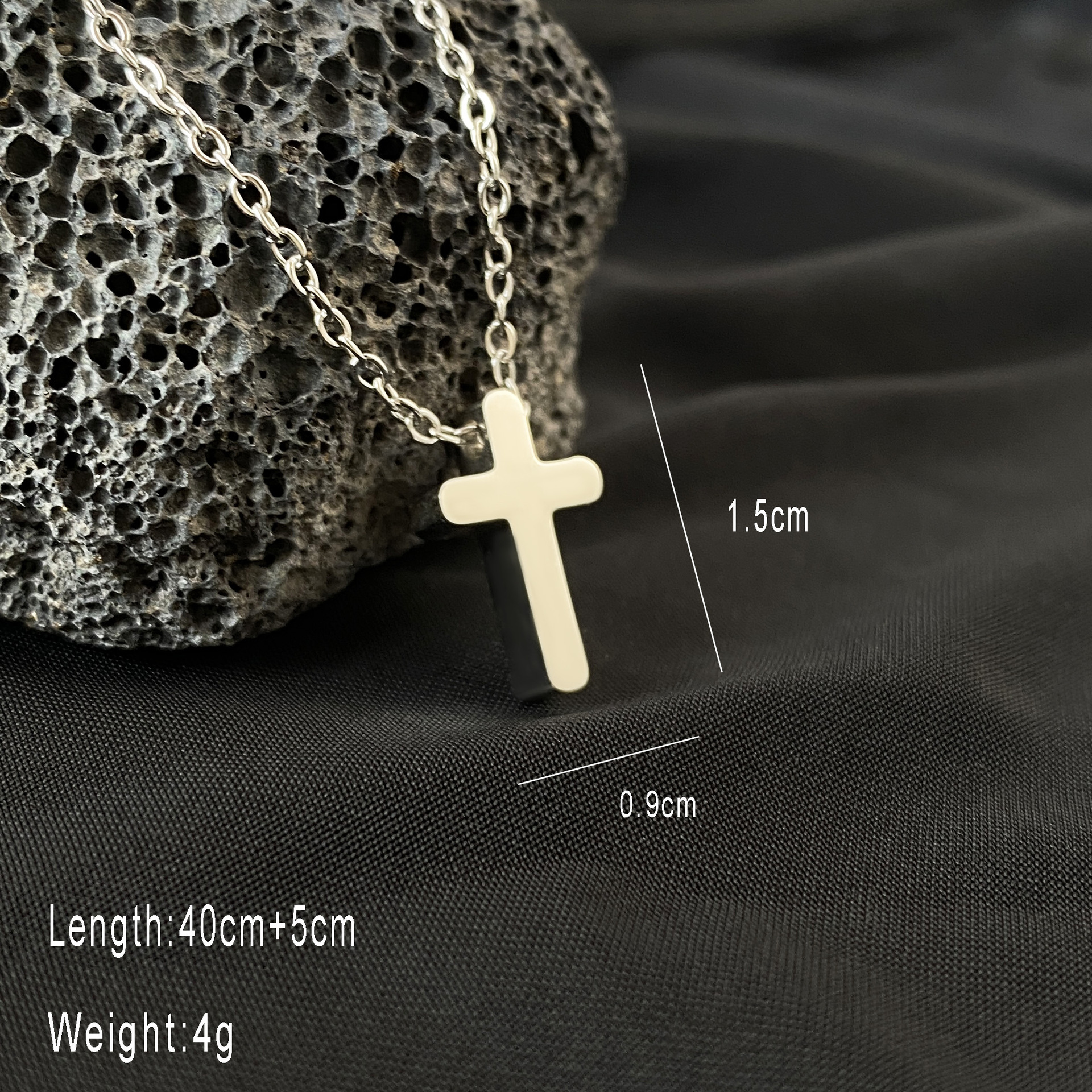 Cross Pattern Unisex Gender Wholesale Jewelry Retro Cross Titanium Steel Pendant Necklace