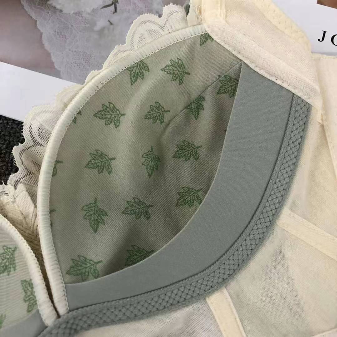 Nuevo sujetador de alta calidad de moda de encaje jacquard transpirable y cómodo ajuste lateral de pecho de cinco botones ropa interior mujer