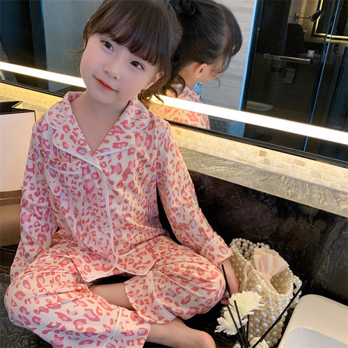 Children's sleepwear spring and autumn new stylish cartoon cute princess home set long-sleeved girl baby two-piece set