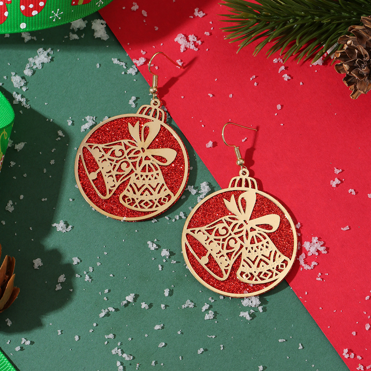 17g Weight Christmas Festival Women's Gender Cute Style Cute Copper Earrings 1